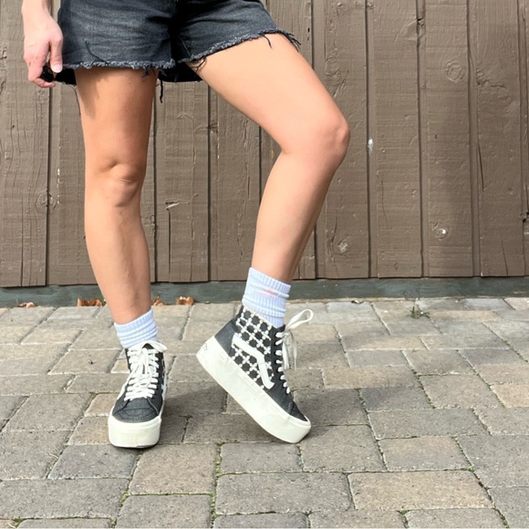 Vans Sk8 Hi Platform Sneakers Checkerboard Skate Shoes Women’s 6.5 - Picture 4 of 7